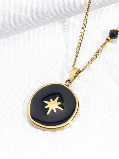 Celestial Round Charm Necklace