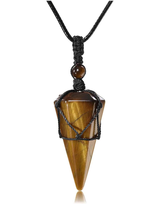 Elegant Geometric Beauty: Women's Fashion Stone Pendant Necklace - A Daily Decoration Delight