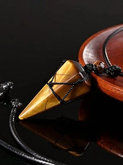 Elegant Geometric Beauty: Women's Fashion Stone Pendant Necklace - A Daily Decoration Delight