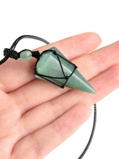 Elegant Geometric Beauty: Women's Fashion Stone Pendant Necklace - A Daily Decoration Delight