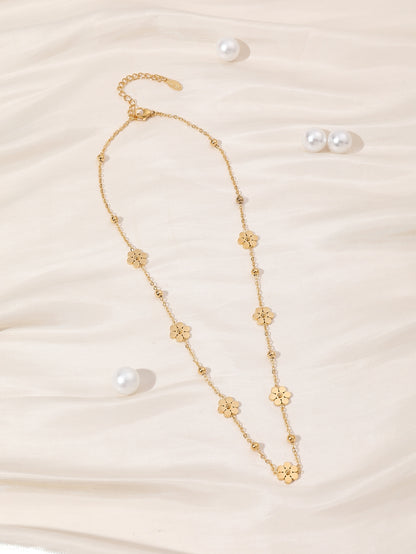 Elegant Faux Pearl Pendant Necklace with Delicate Chain