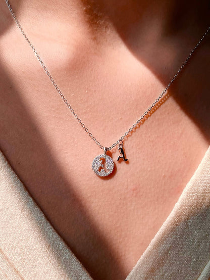 Personalized Initials Letter A Y Pendant Necklace - A Sterling Silver Keepsake