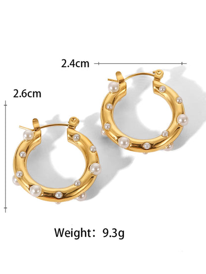 Pearl Elegance Hoop Earrings