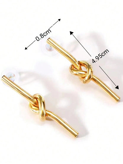 Entwined Stainless Steel Stud Earrings