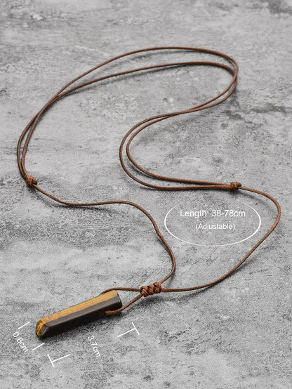 Masculine Geometric Charm Necklace - Expressive Bohemian Style for Men