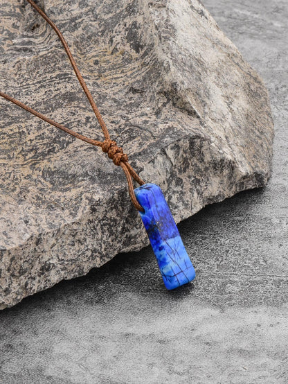 Masculine Geometric Charm Necklace - Expressive Bohemian Style for Men