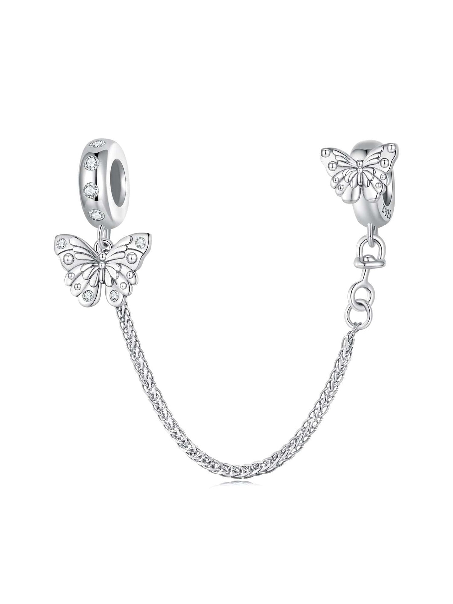 Silver Sparkling Butterfly DIY Jewelry Accessory - Add Elegance to Your Creations