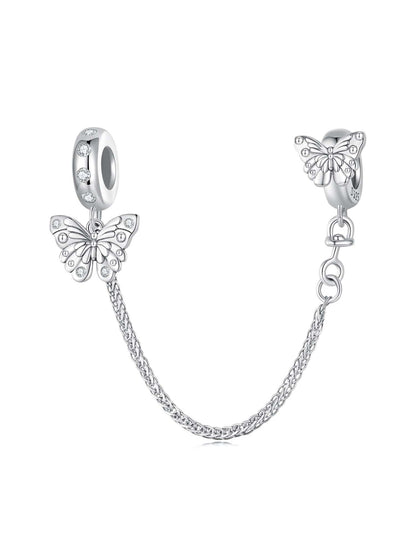 Silver Sparkling Butterfly DIY Jewelry Accessory - Add Elegance to Your Creations