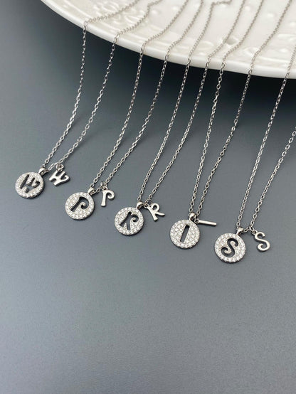 Personalized Initials Letter A Y Pendant Necklace - A Sterling Silver Keepsake