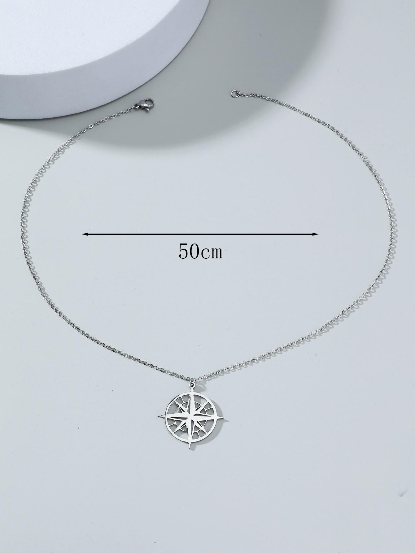 Guided by Adventure: Men's Compass Pendant Necklace - Punk Hip Pop Style